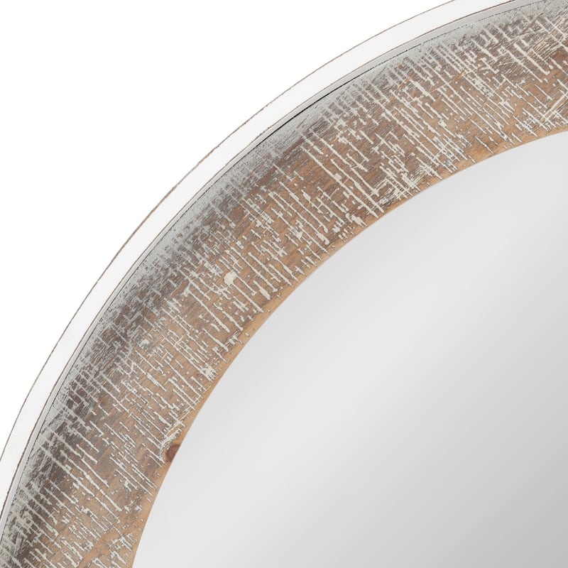 Kate and Laurel Warbrook Round Wall Mirror - 26x26