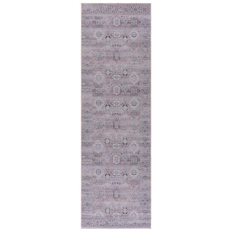 SAFAVIEH Tucson Washable & Slip Resistant Amedea Rug - 2'6" x 8' Runner - Pink/Beige