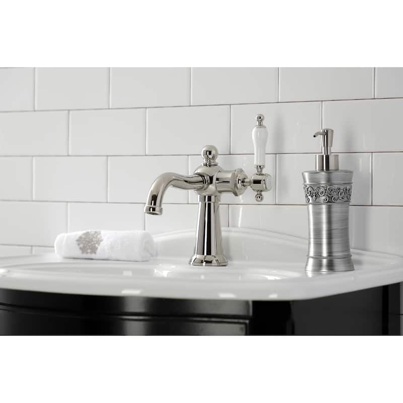 Kingston Brass Nautical Single-Handle 1-Hole Deck Mount Bathroom Faucet