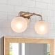 preview thumbnail 16 of 25, Siya Modern 3/2/1 Frosted Glass Bathroom Vanity Lights Romantic Gold Statement Wall Sconces Gold-2 light