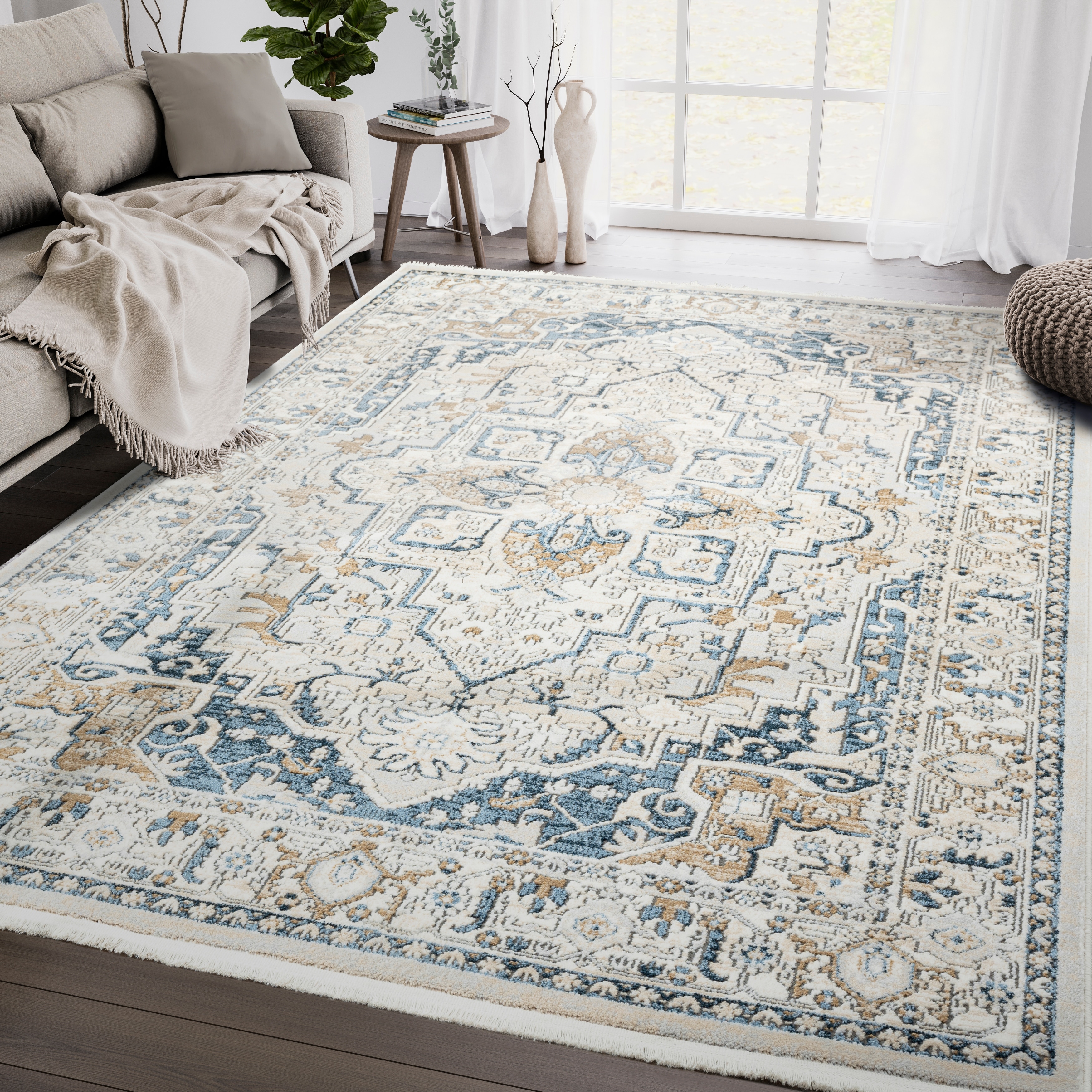 Abani Rugs Savoy SAV110A Vintage Blue Green Area Rug