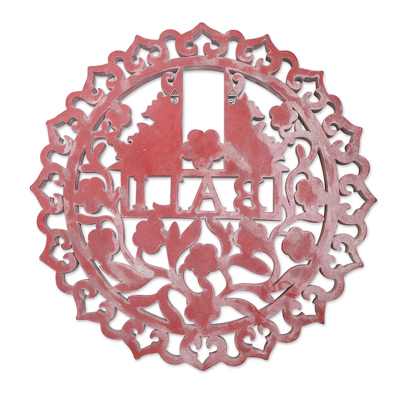 Novica Handmade Heavens Gate Wood Relief Panel