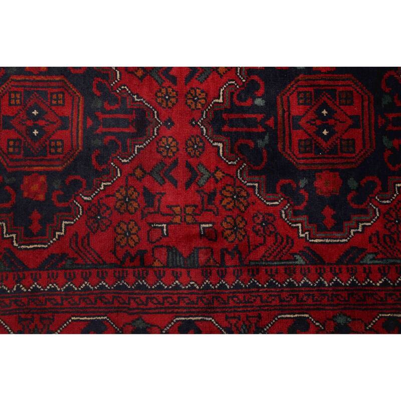 ECARPETGALLERY Hand-knotted Finest Khal Mohammadi Red Wool Rug - 2'8 x 6'7