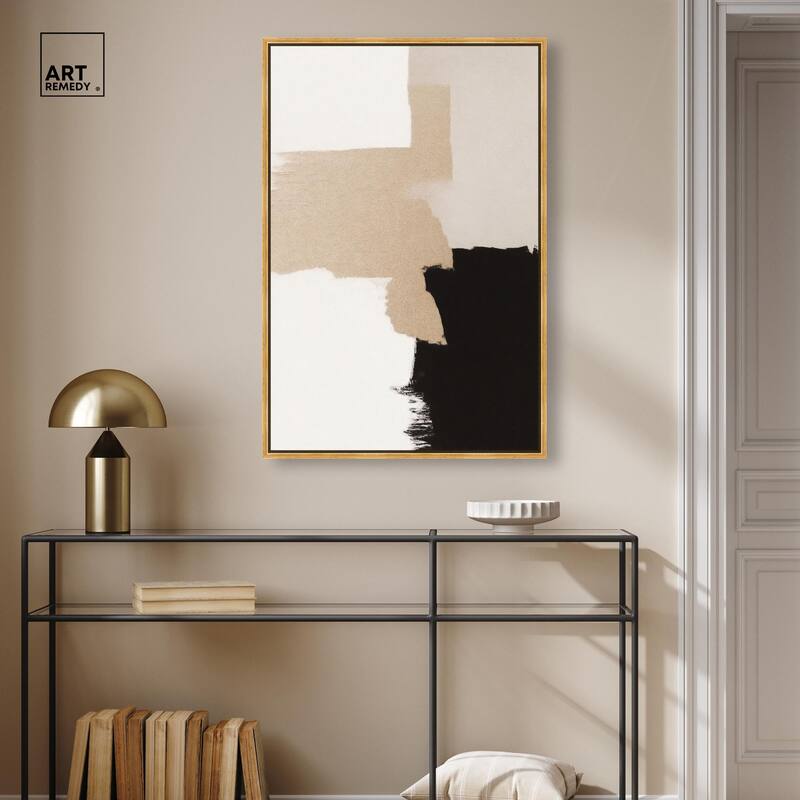 Beige and Black II Canvas by Art Remedy