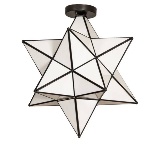 Meyda Tiffany 239498 Moravian Star 18" Wide Semi-Flush Ceiling Fixture