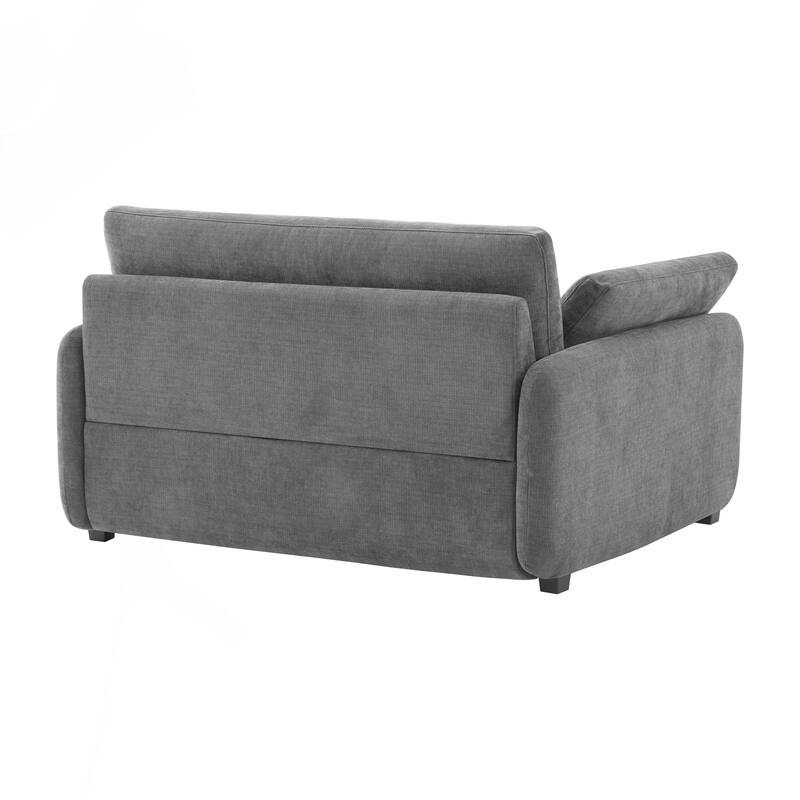 Oversized Chenille Single Sofa Chair,Wide and Deep Seat Accent Chair,Modern Upholstered Comfy Armchair