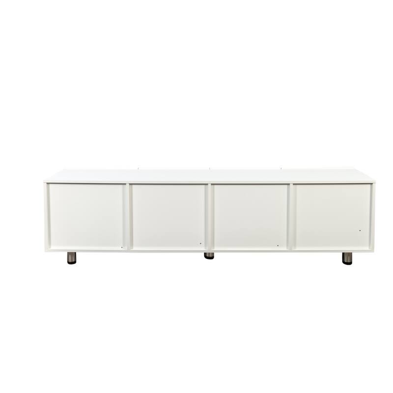 Modern TV Stand, TV Media Console, for TVs Up to 65+" with Storage and 2 Drawers, for Living Room Bedroom, White