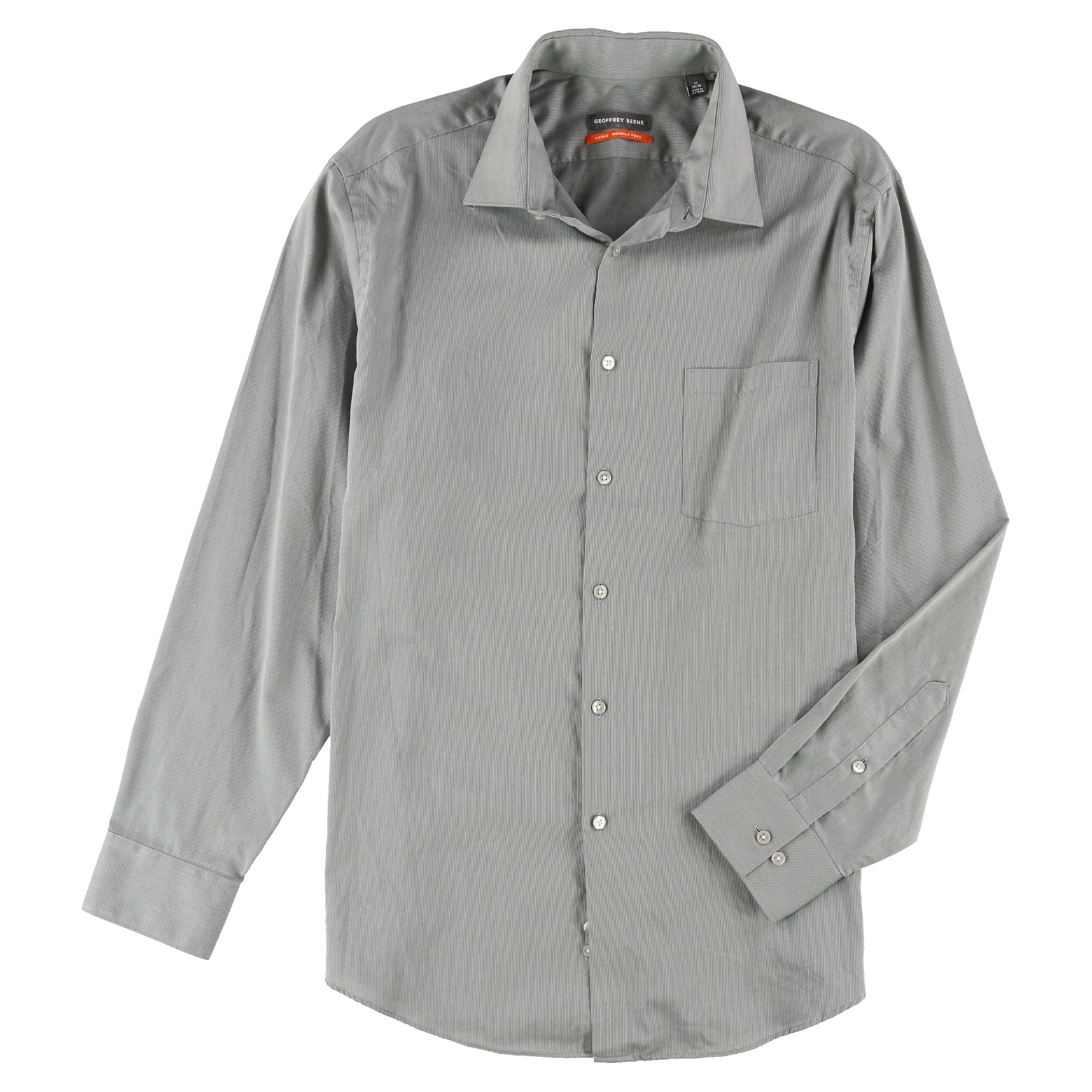 Shop Geoffrey Beene Mens Wrinkle Free Button Up Dress Shirt Grey