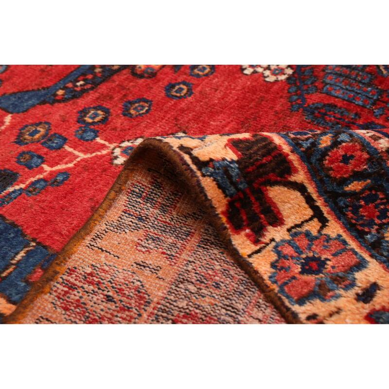 ECARPETGALLERY Hand-knotted Melis Red Wool Rug - 4'1 x 5'9