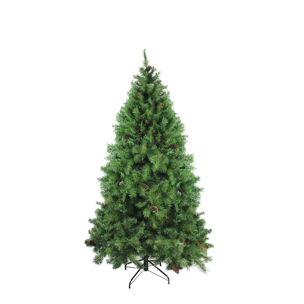 6.5' Full Dakota Red Pine Pine Cones Artificial Christmas Tree Unlit - 6.5 Foot