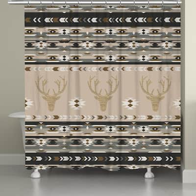 Laural Home Mesa Gray Deer Shower Curtain