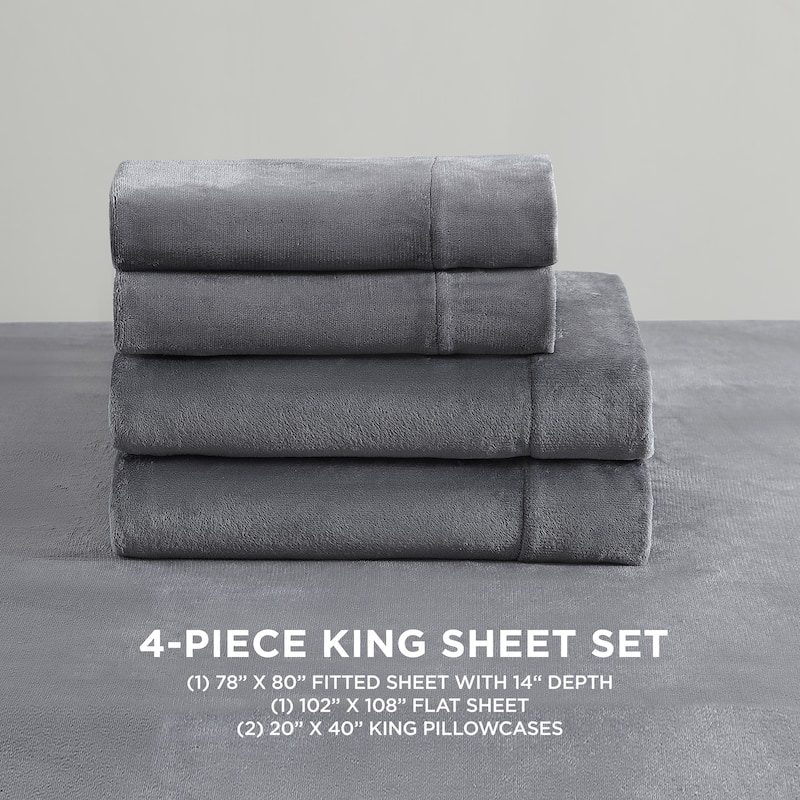 Juicy Couture Plush Sheet and Pillow Cases Set