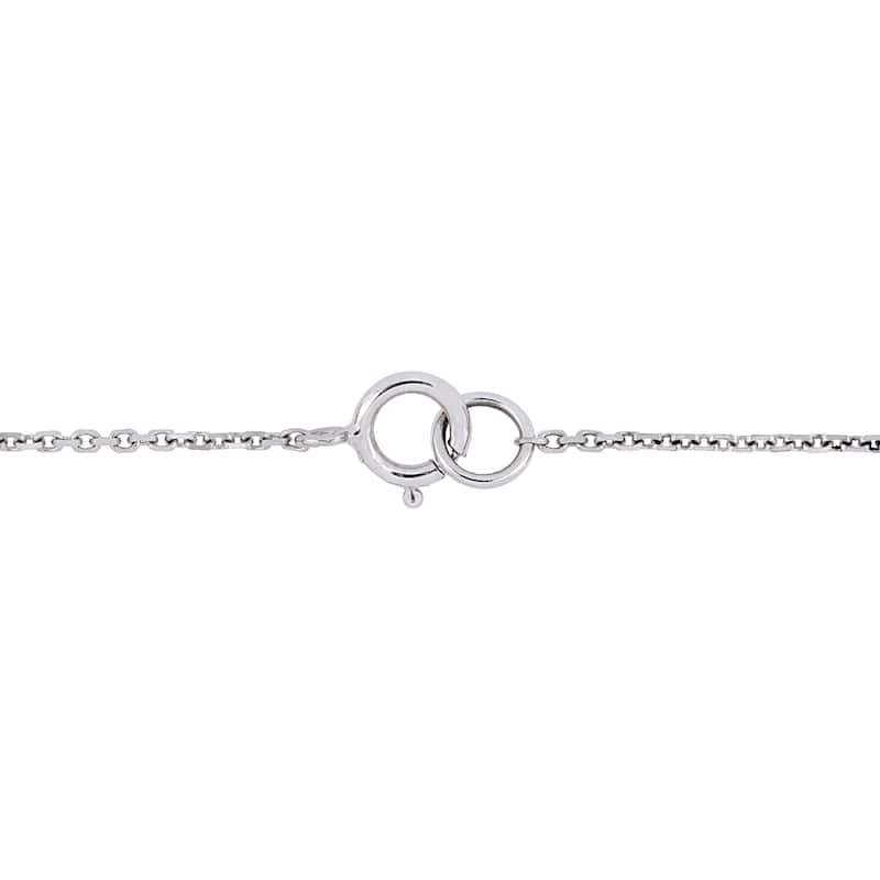 Miadora 3ct TGW Tanzanite and 3/4ct TDW Diamond Lariat Necklace in 14k White Gold
