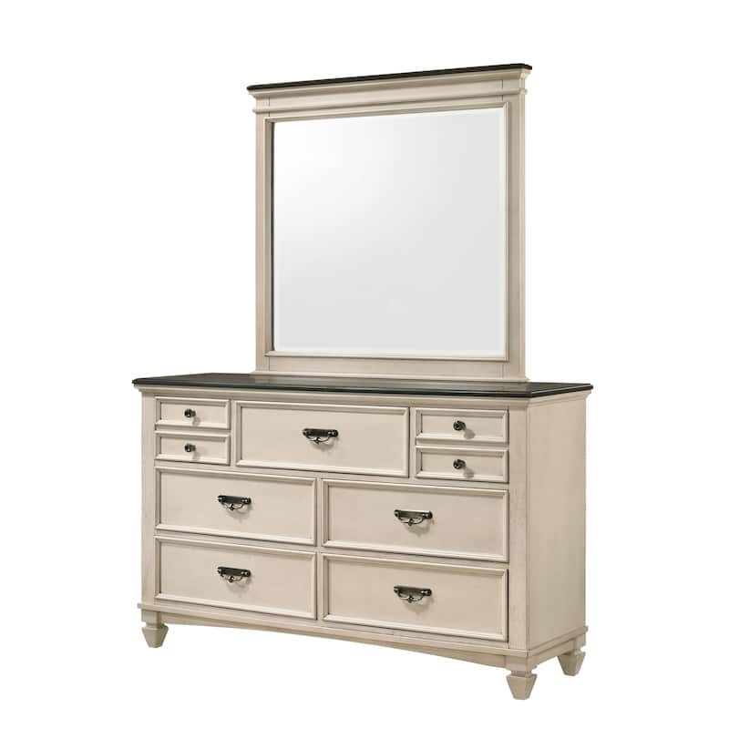 Roseanne Cream Brown Panel Bed