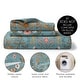 preview thumbnail 4 of 4, Sweet Jojo Designs Boho Wildflower Vintage Floral Girl Queen Duvet Cover Bedding Set Turquoise Orange Garden Bohemian Farmhouse