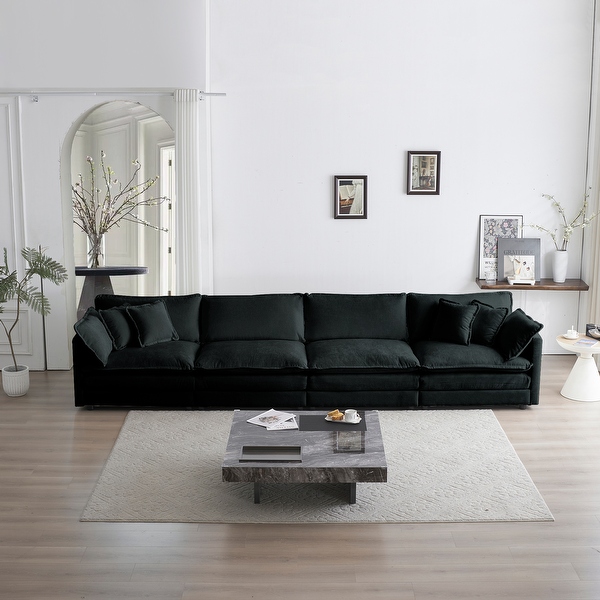 Oversize Modular Sectional Sofa Couch with 2 Ottomans, 146.5 Oversize Modular Sectional Sofa Couch with 2 Ottomans, 146.5