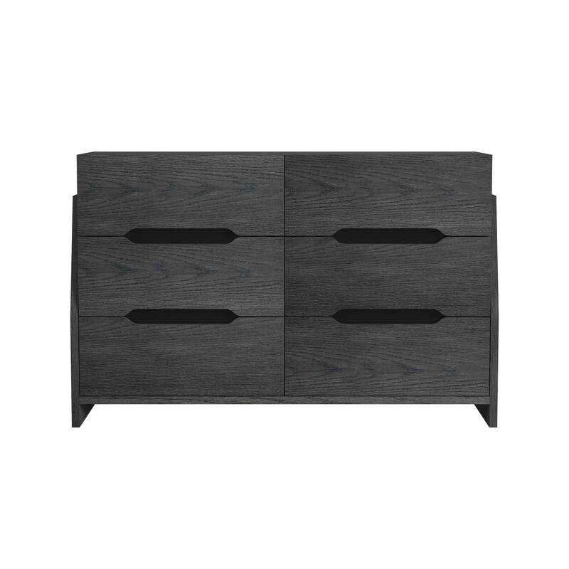 Darby Solid Wood 6-Drawer Dresser - Midnight Blue Finish