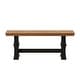 preview thumbnail 41 of 42, Eleanor Two-Tone Trestle Leg Wood Dining Bench by iNSPIRE Q Classic