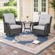 Option Brown Wicker Beige Cushion