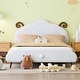 preview thumbnail 17 of 51, Twin Size Upholstered Platform Bed Animal Theme Design Bed Frame with Sheep-Shaped Headboard and Footboard, No Box Spring Needed