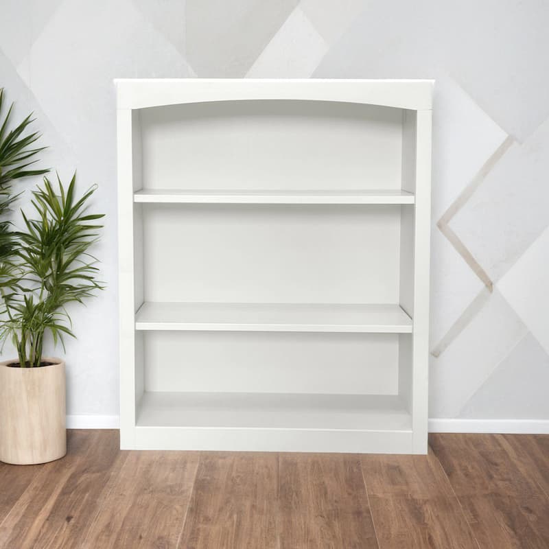 Arch+Haven Unfinished Solid Pine Bookcase - 30x36 Linen White