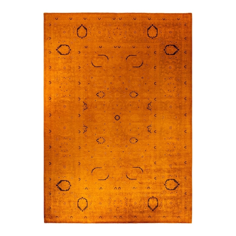 Fine Vibrance, One-of-a-Kind Hand-Knotted Area Rug - Orange, 10' 3" x 14' 3" - 10' 3" x 14' 3"