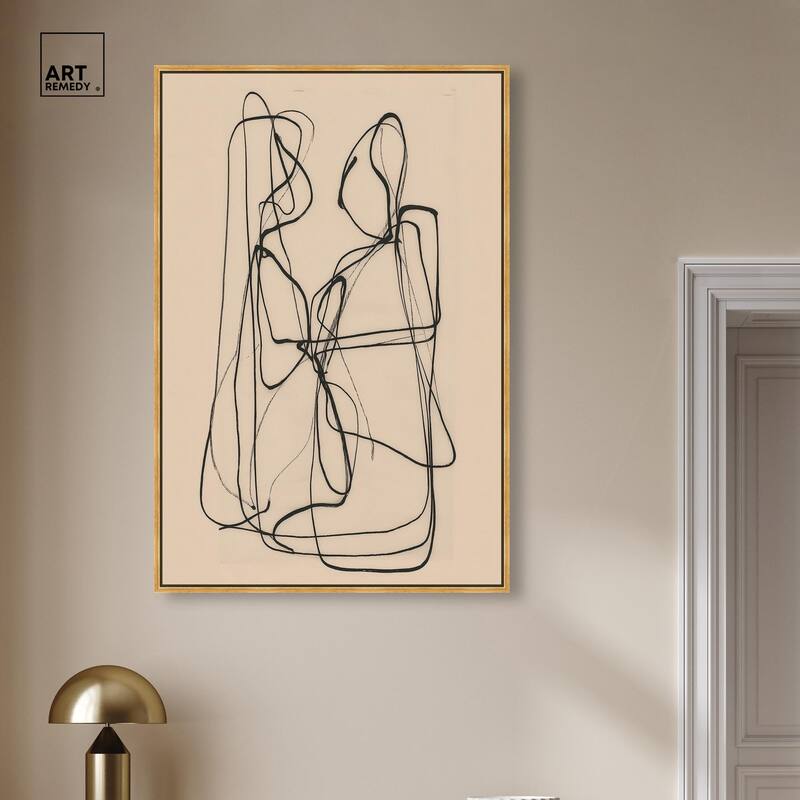 Embrace of Lines I Canvas by Art Remedy