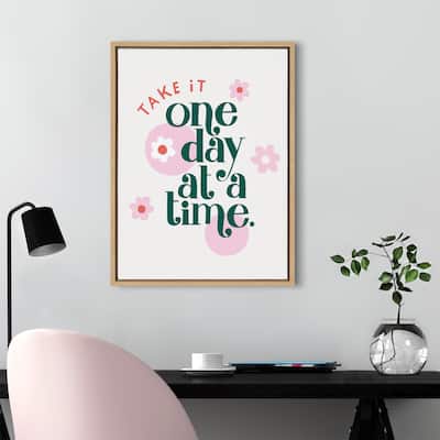 Kate and Laurel Sylvie One Day Time Framed Canvas by Maria Filar