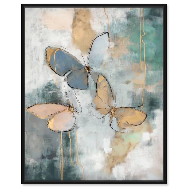 Butterflies Dream II Canvas by Art Remedy - 36" x 45" - Black