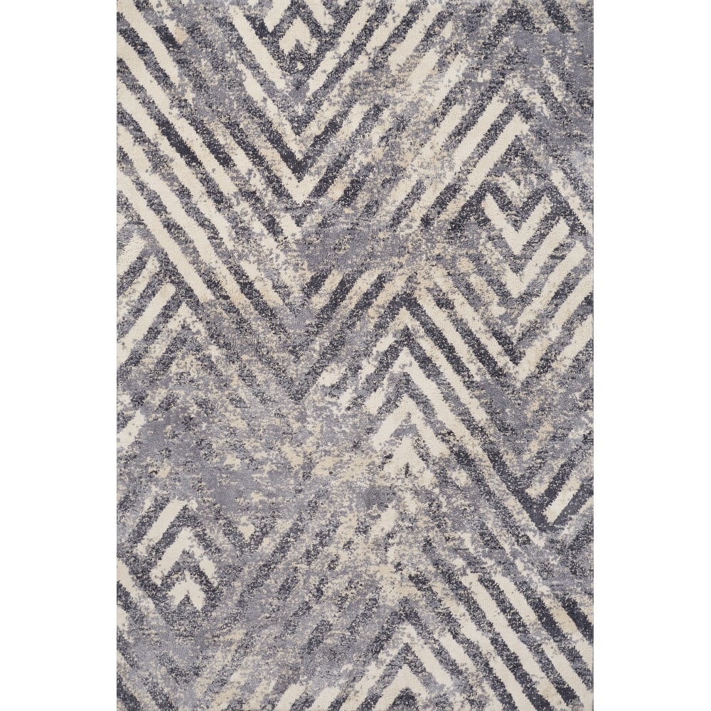 Kas Rugs Madison Modern Abstract Microfiber Shag Area Rug