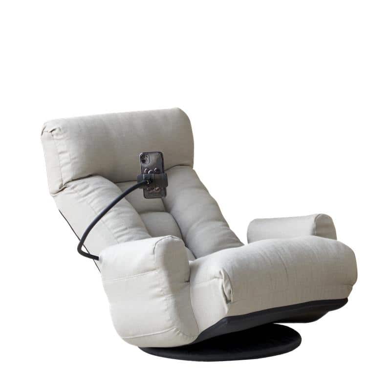 360 degree Swivel Adjustable Lounger with Phone Holder - Ergonomic Recliner for Living Room & Game Room Relaxation