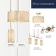 preview thumbnail 8 of 26, Tifany Modern Gold 3-Light Drum Glass Chandelier Semi-Flush Mount Ceiling Light