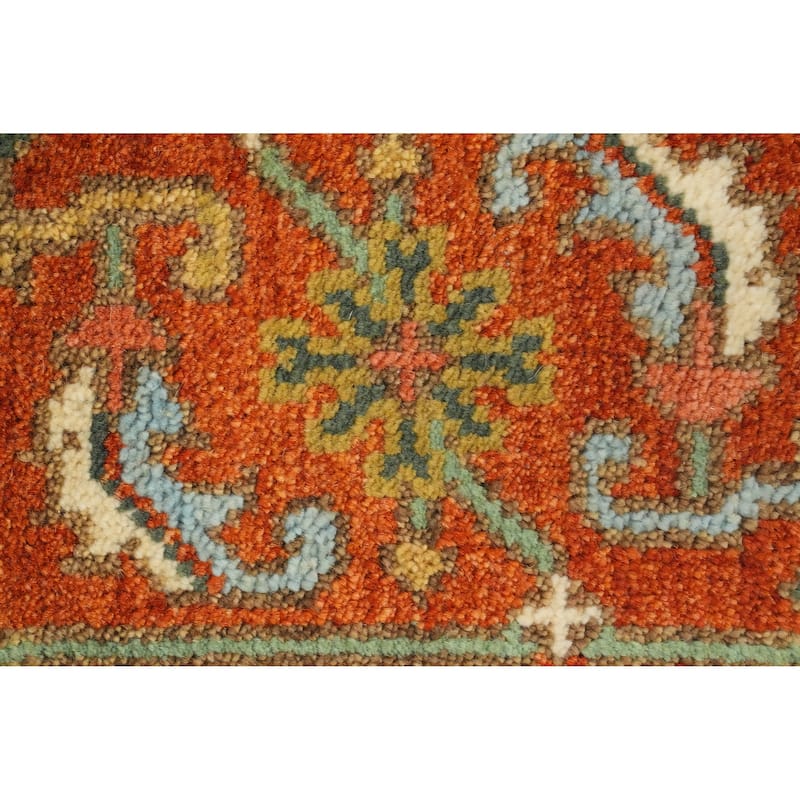 Hand Knotted Oriental 100% Wool Carpet Transitional Medallion Beige & Ivories Oushak Area Rug - 11' 9'' X 9' 0''