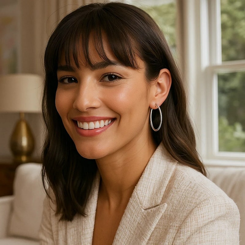 MayaMila Sterling Silver Thin Polished Hoop Style (30mm) Women's Earrings