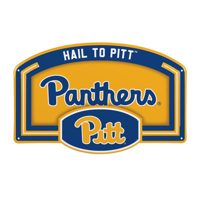 University of Pittsburgh Embossed Steel Wall Sign, 11" x 17"