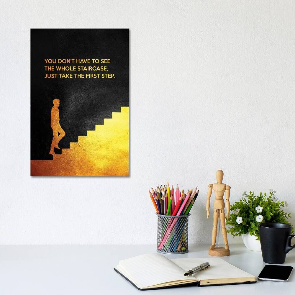 iCanvas "Just Take The First Step - Martin Luther King" by Adrian Baldovino Canvas Print
