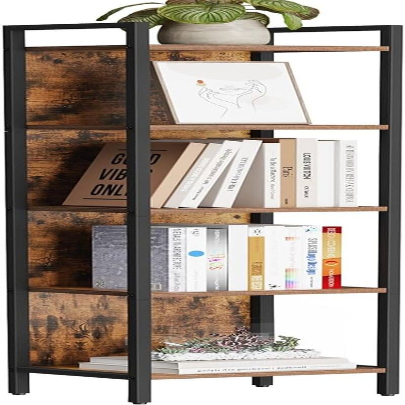 5 or 6 Tier Bookshelf Narrow Bookcase for Small Space - 9.4"D x 13"W x 50.8"H