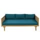 preview thumbnail 18 of 34, Aidan Farmhouse Outdoor 3 Seater Daybed with Fabiric Cushion by Christopher Knight Home