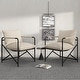 preview thumbnail 2 of 13, Metal Sling Accent Chair Set of 2 - 7'9" x 10'10"