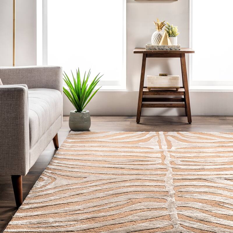 Nuloom Hand Tufted Plush Zebra Area Rug