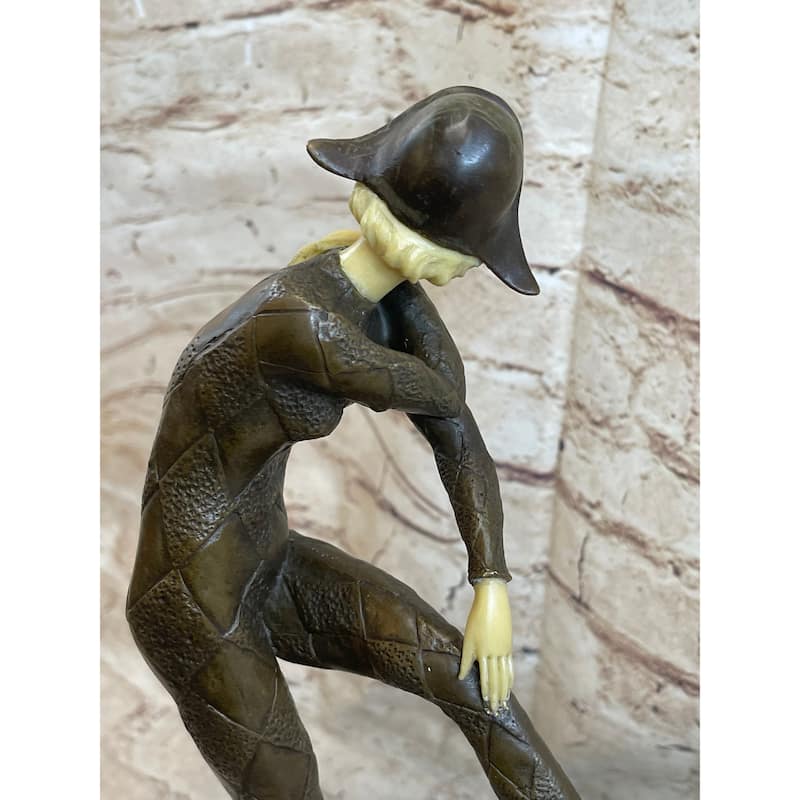 Signed D.H Chiparus Napoleon Dancer Bronze Marble Statue Sculpture Figurine Deco