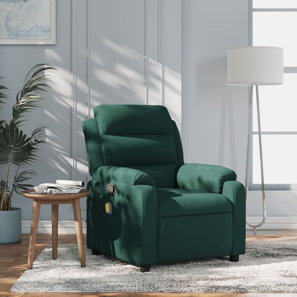 Green velvet recliner online