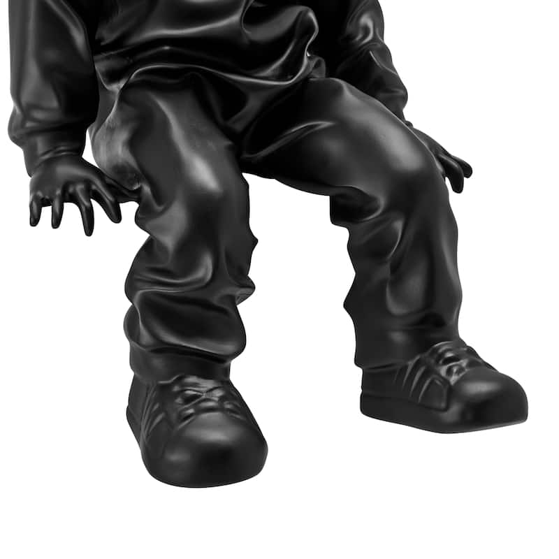 Cool Dude with Hoodie White & Chrome Resin Sculpture