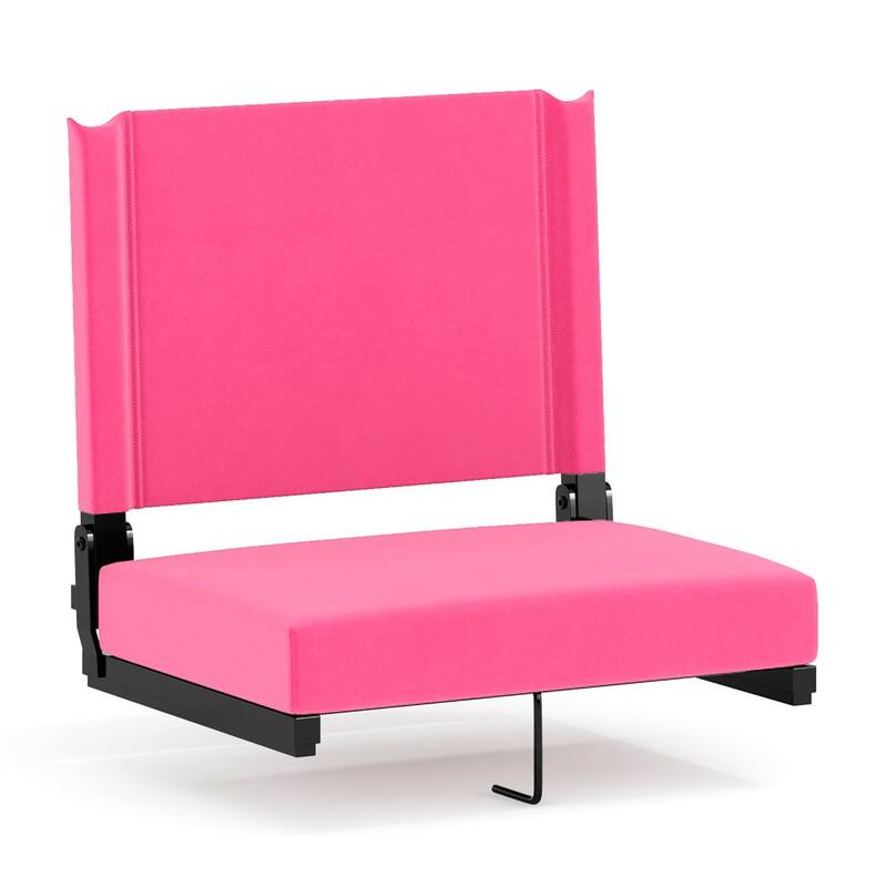 Ultra-Padded Stadium Chair - 18"W x 14"D x 18"H - 18"W x 14"D x 18"H - Pink