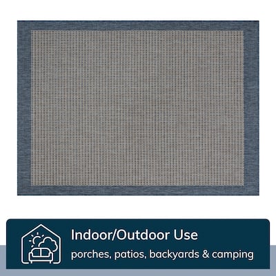 Well Woven Medusa Odin Indoor Outdoor Border Solid Area Rug