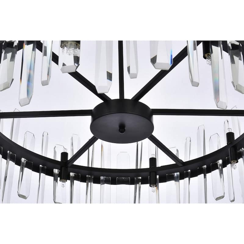 Indigo Home 32 inch crystal round chandelier