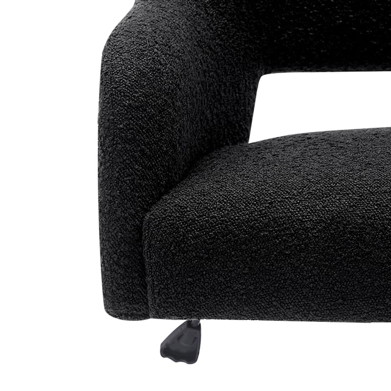 Boucle Upholstered Office/ Desk Chair - Swivel/ Adjustable Height