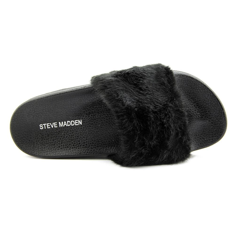furry steve madden slides