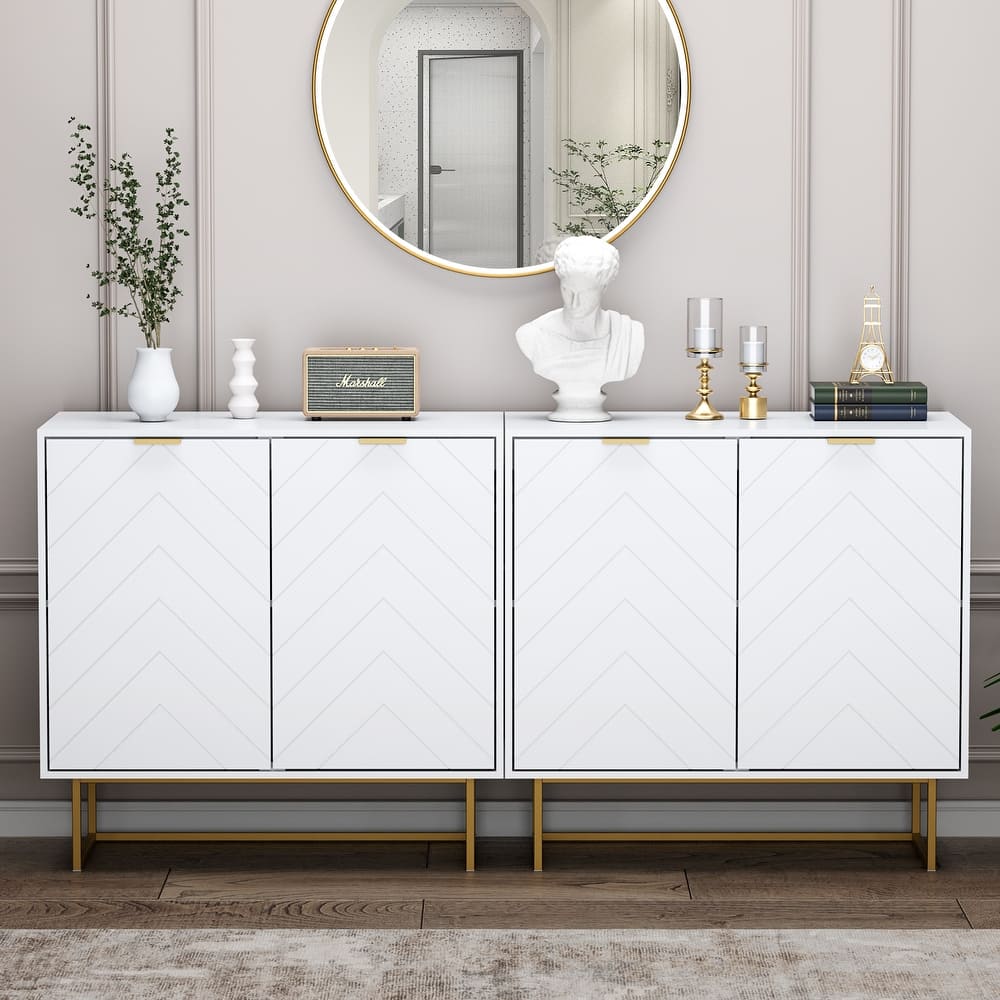 Versatile Sideboard Buffet Cabinet Storage with Adjustable Shelf