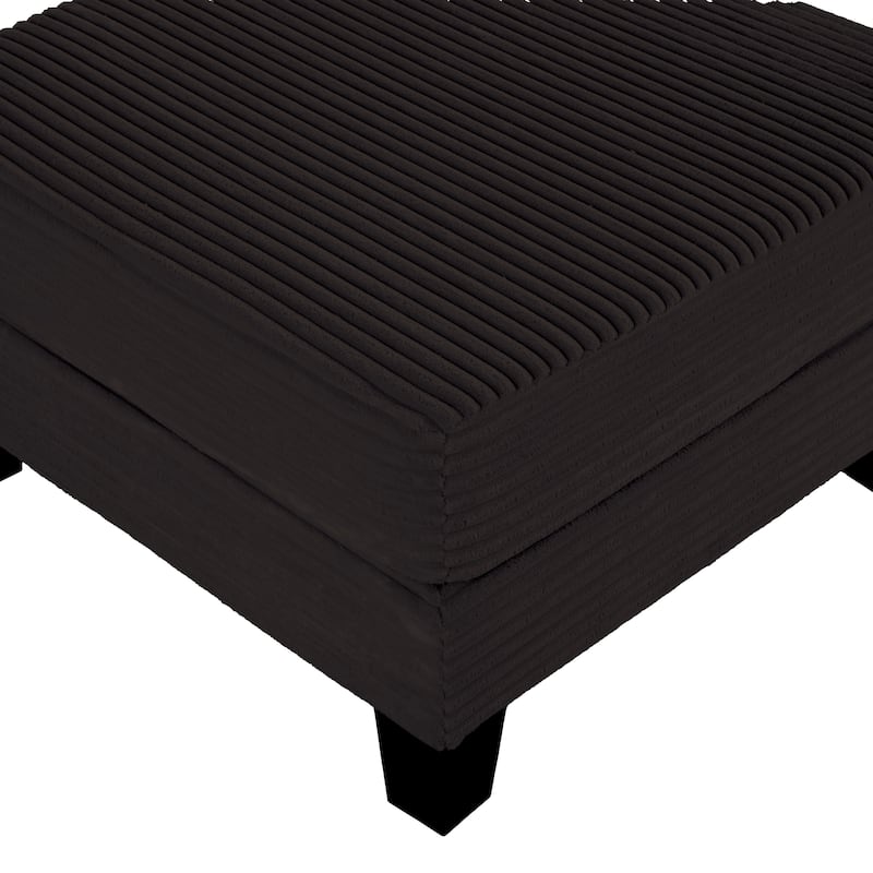 Furniture of America Xenia Modern Chenille Ottoman with Storage